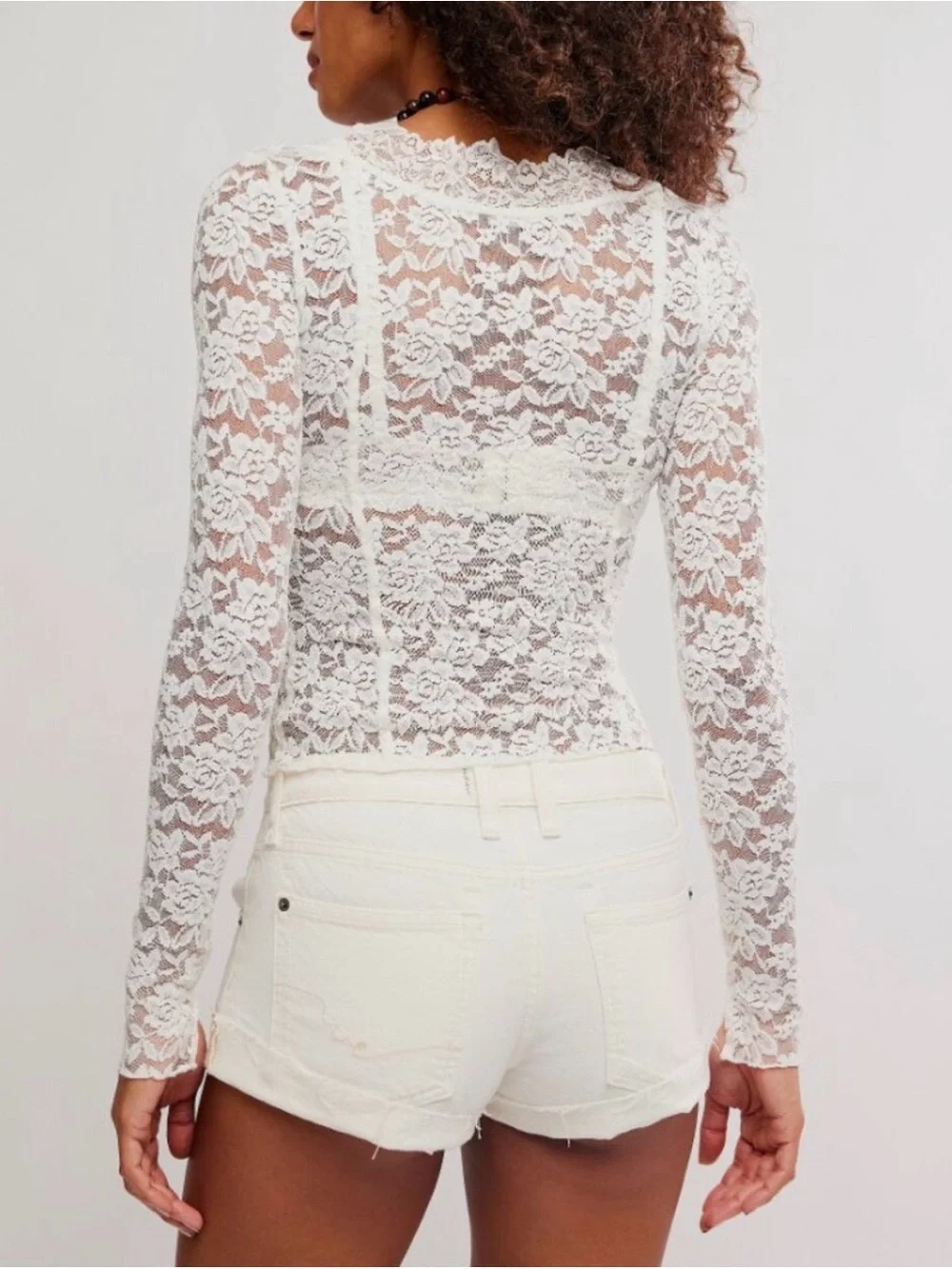 FREE PEOPLE All Night Long Sleeve White Alyssum XS NWT